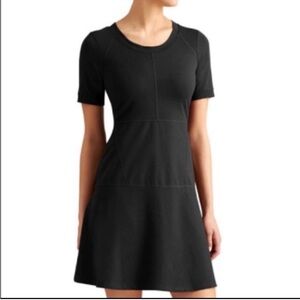 Athleta En Route A Line Dress Little Black Dress Fit and Flare Size M
